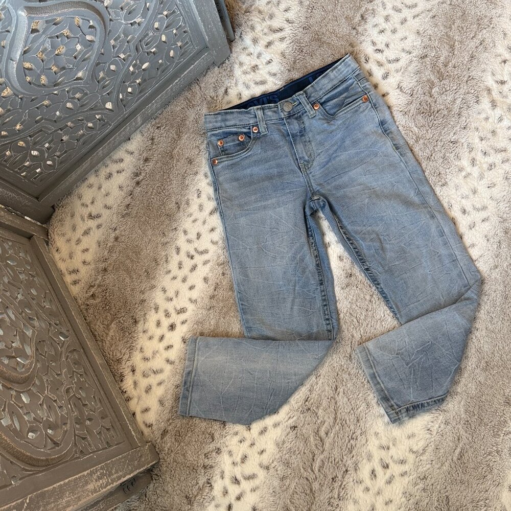 Levi's acidwash straight leg jeans boys size 6 classiccore school gorpcore denim